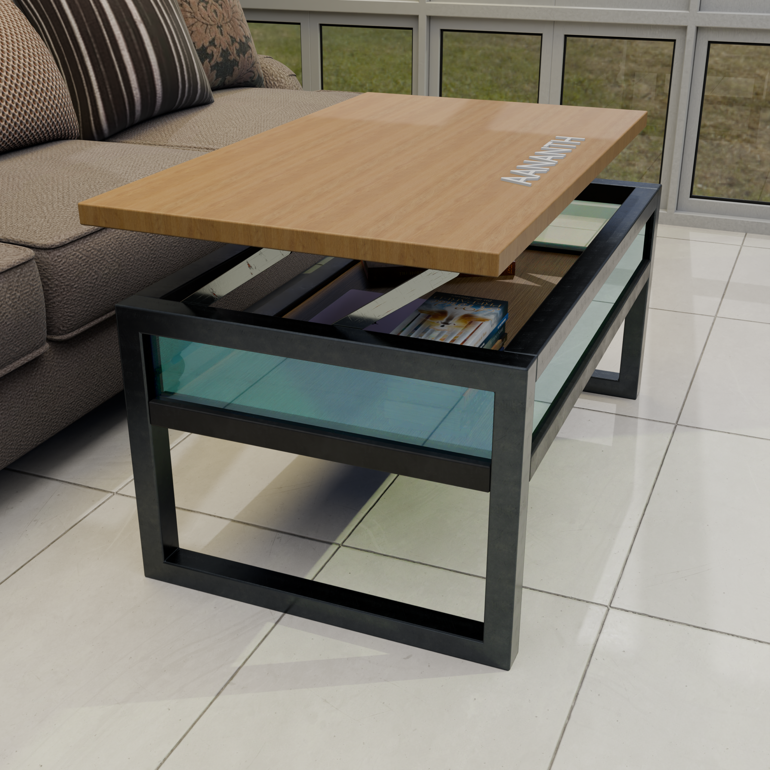 Dual-Tier Lift-Top Coffee Table