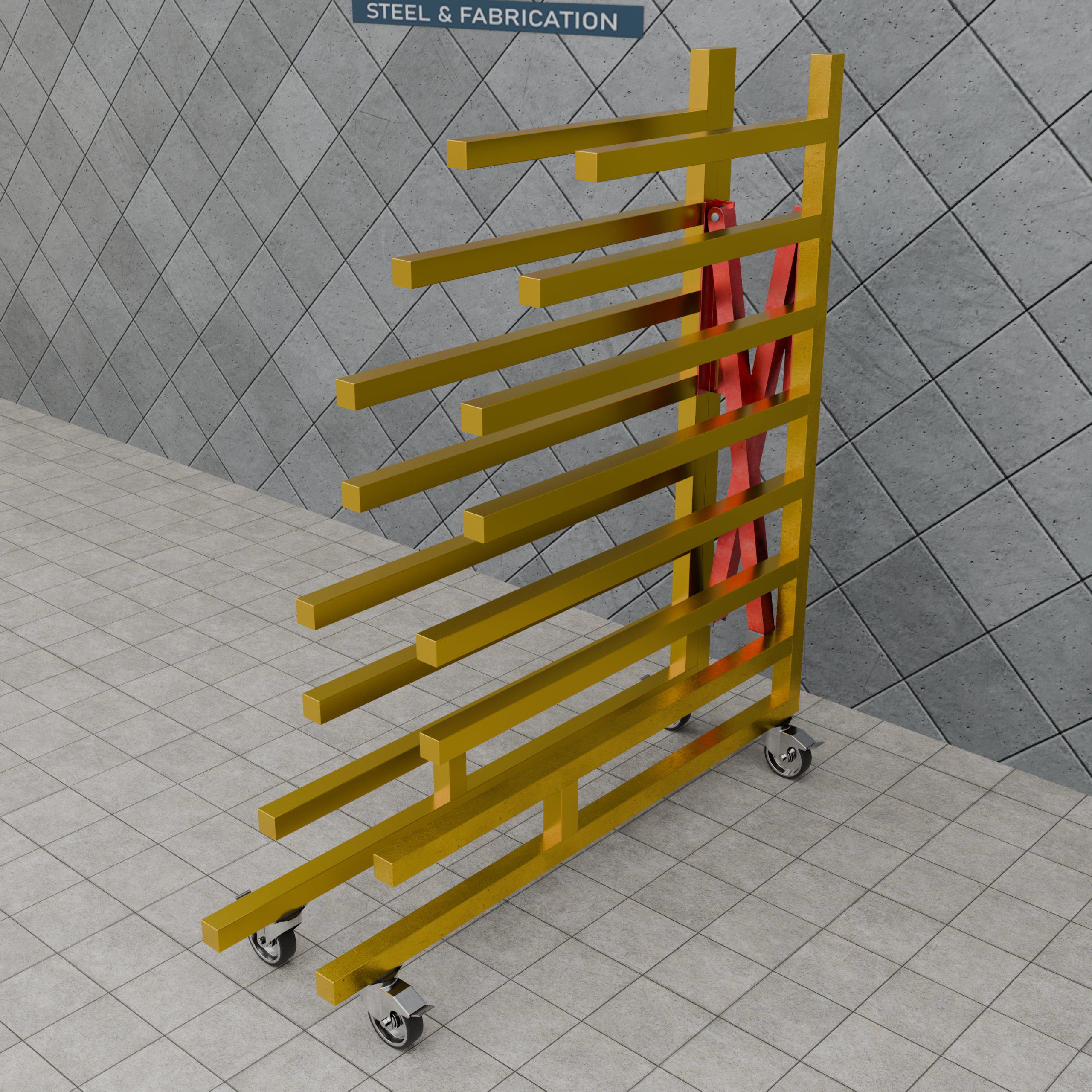 Adjustable Multi-Level Work Platform with Locking Wheels
