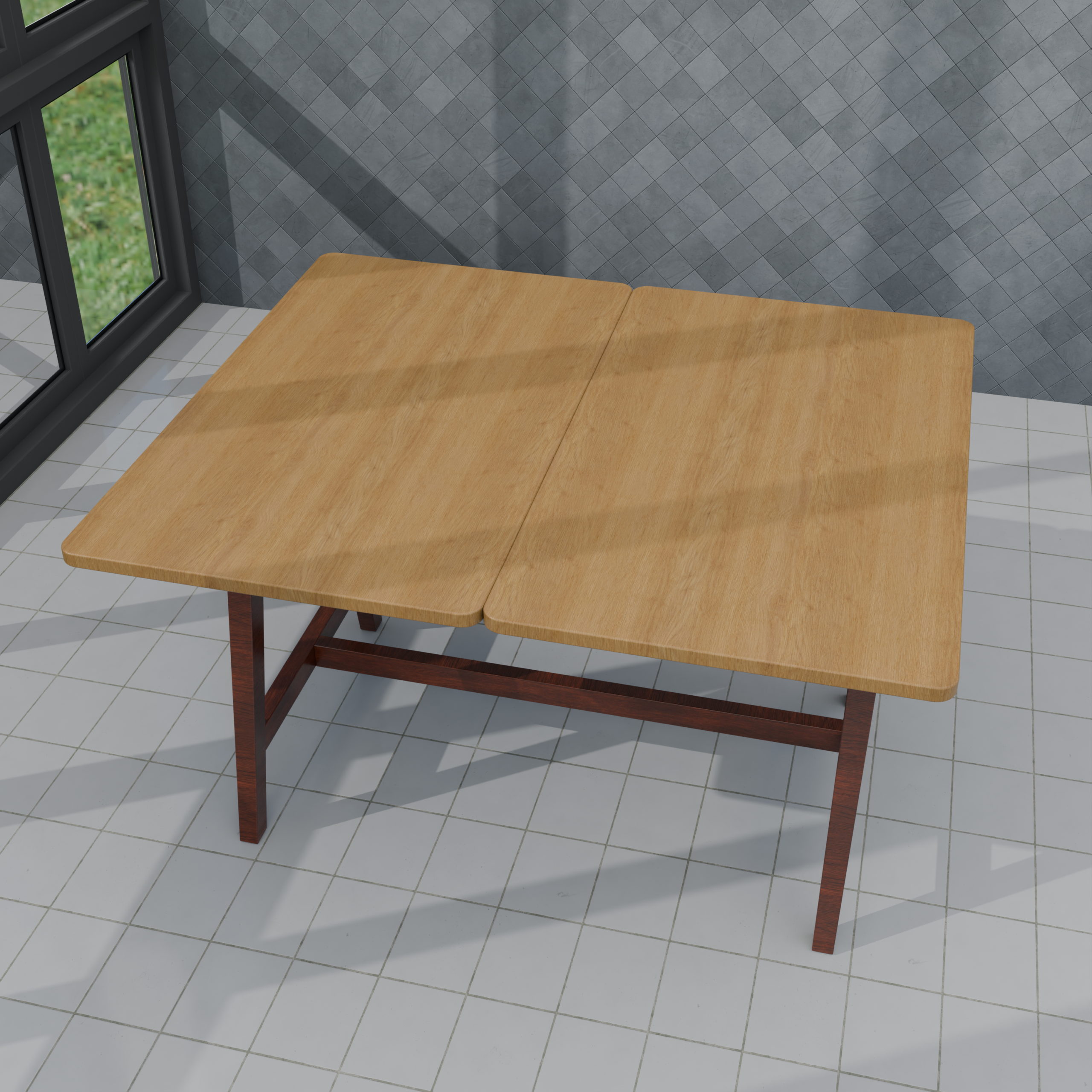 Dual-Mode Expanding Dining Table | Swivel-Top Butterfly Leaf Design