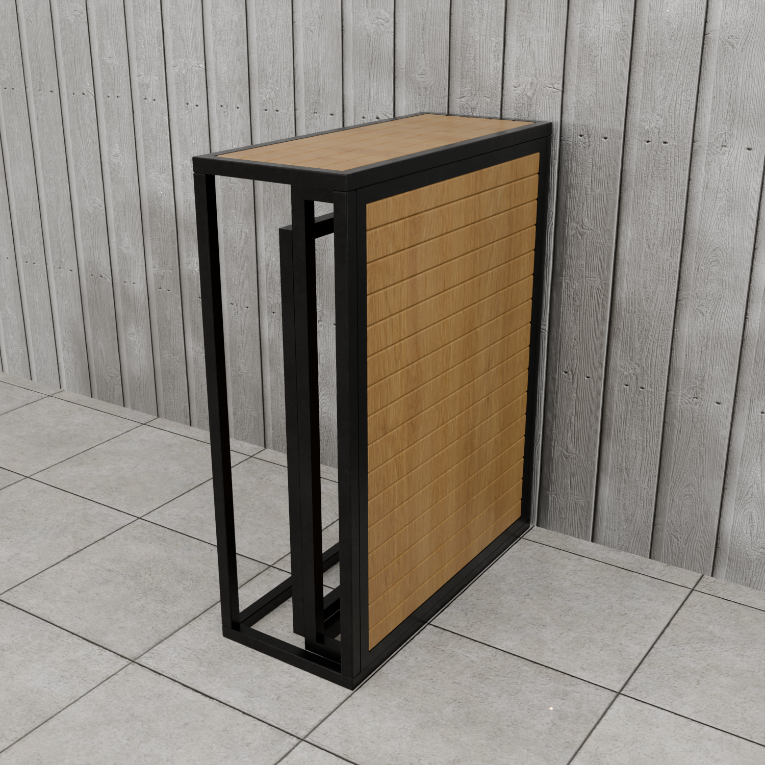 Space-Saving MS Pipe Frame Study Table | Heavy-Duty Wood & Metal Hybrid Desk