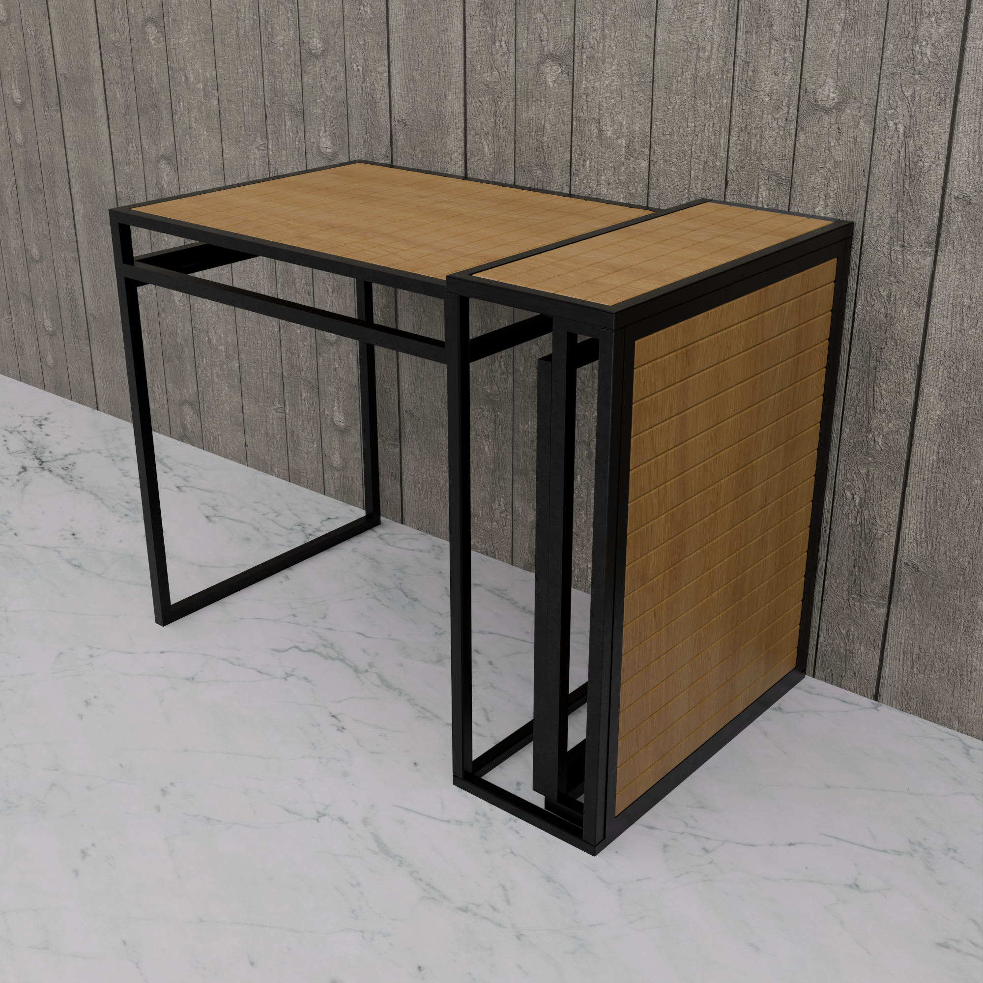 Dual-Wing Expandable Workstation | Heavy-Duty MS Pipe & Wood Folding Table
