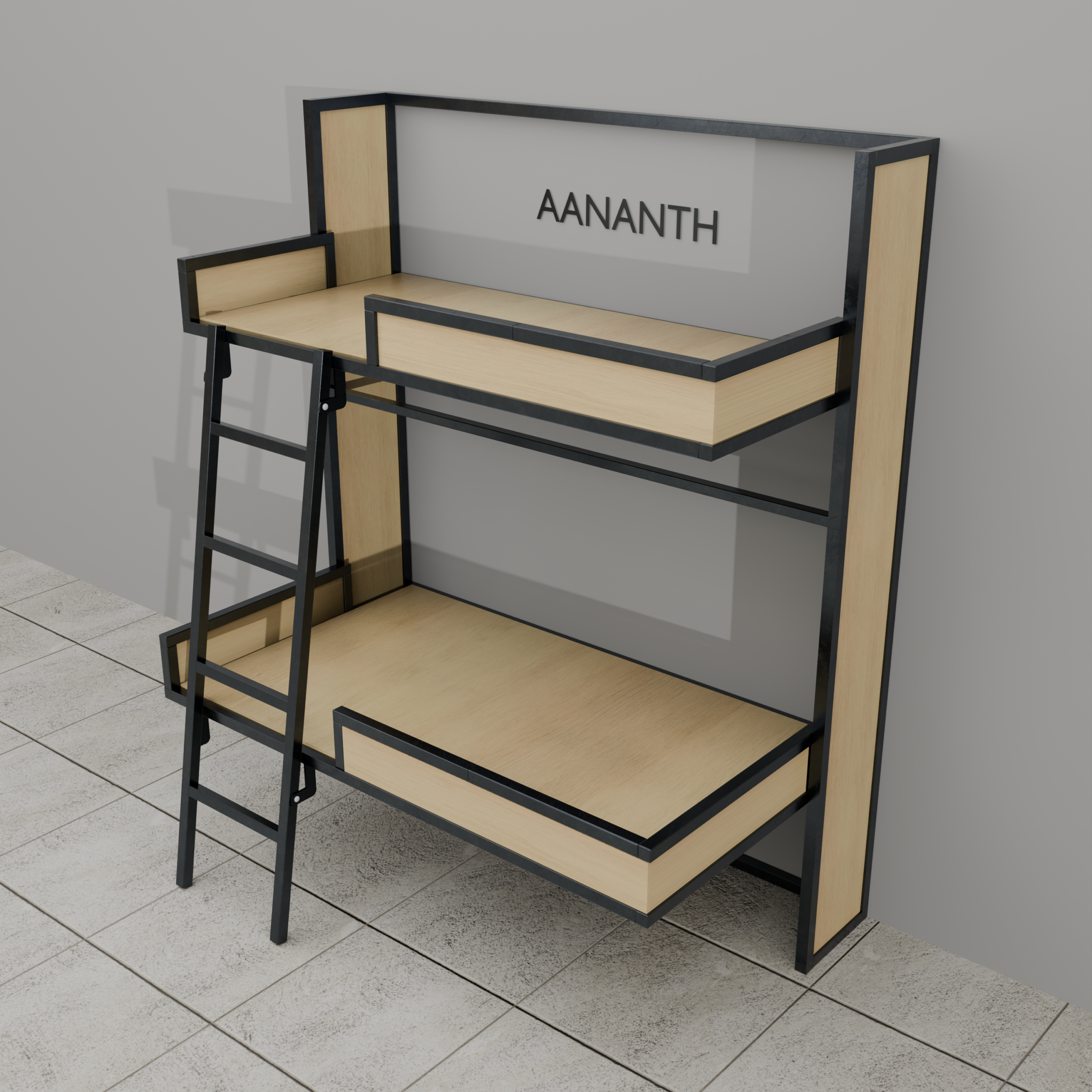 Aananth™ Ultra-Slim Wall-Mounted Folding Bunk Bed