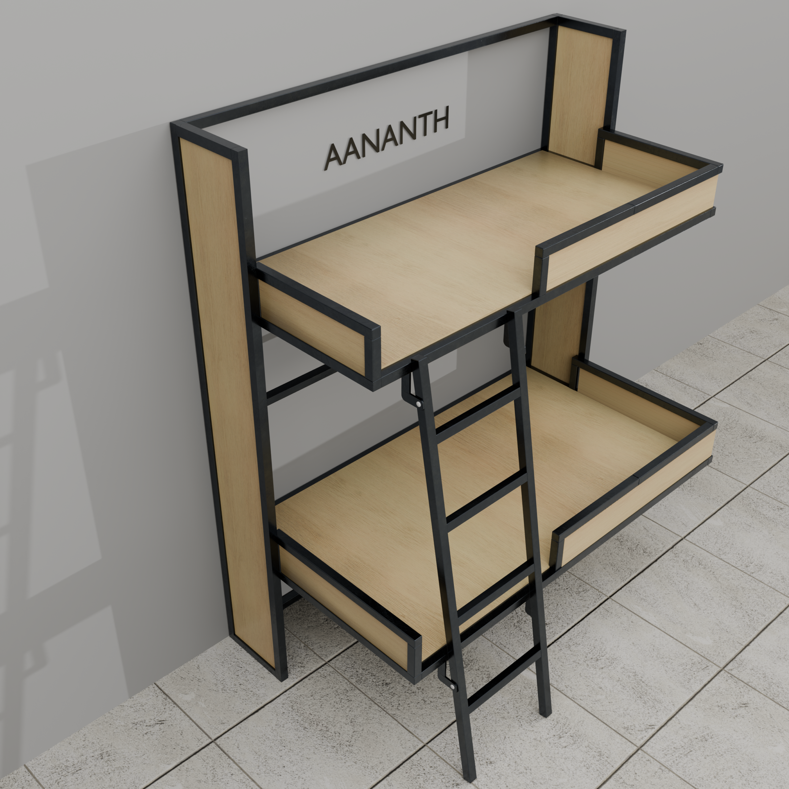 Aananth™ Ultra-Slim Wall-Mounted Folding Bunk Bed