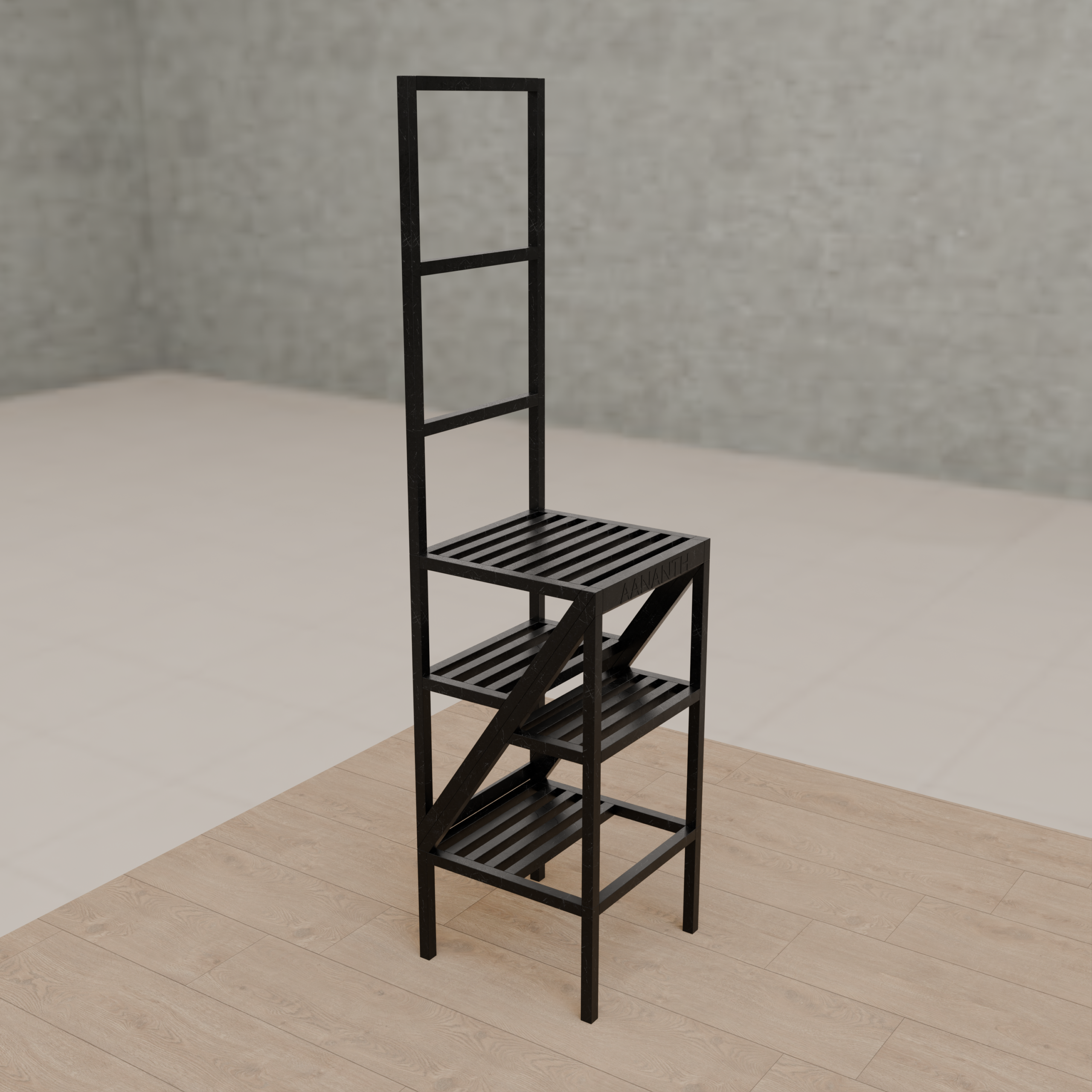 2-in-1 Convertible Library Chair | Heavy-Duty Folding Step Ladder & High-Back Pedestal Seat