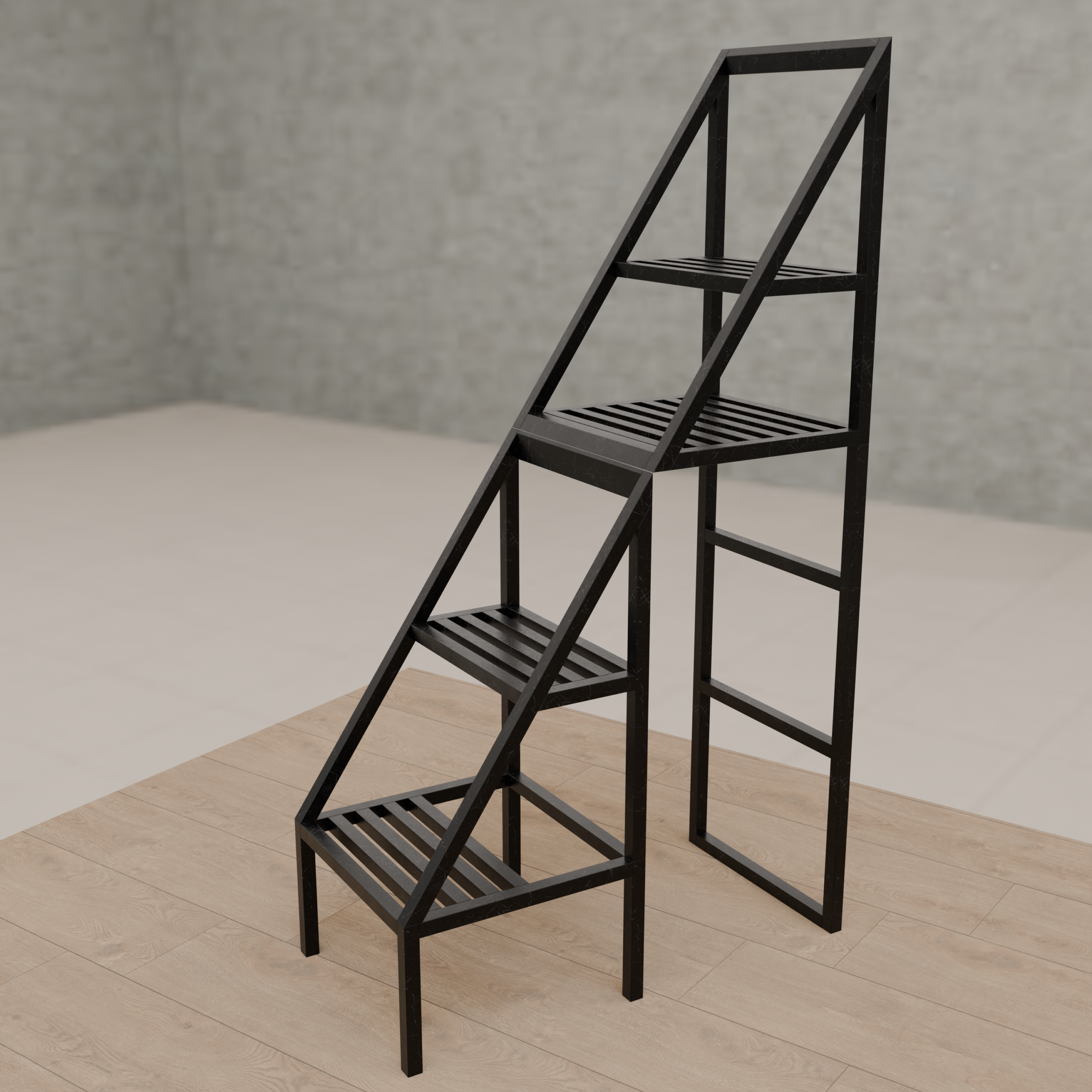 2-in-1 Convertible Library Chair | Heavy-Duty Folding Step Ladder & High-Back Pedestal Seat