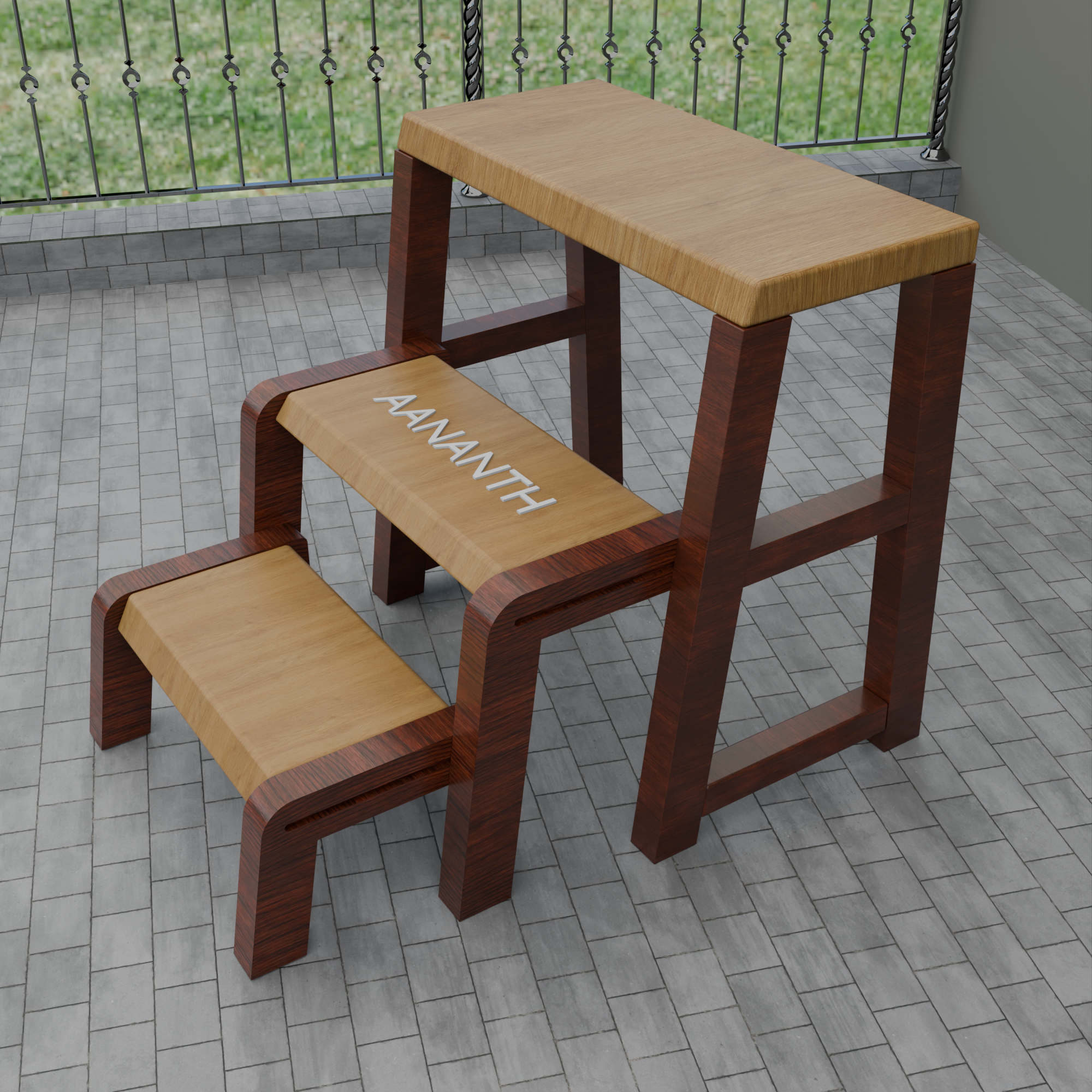 Step-Up Transformer | 2-in-1 Folding Library Ladder, Study Stool