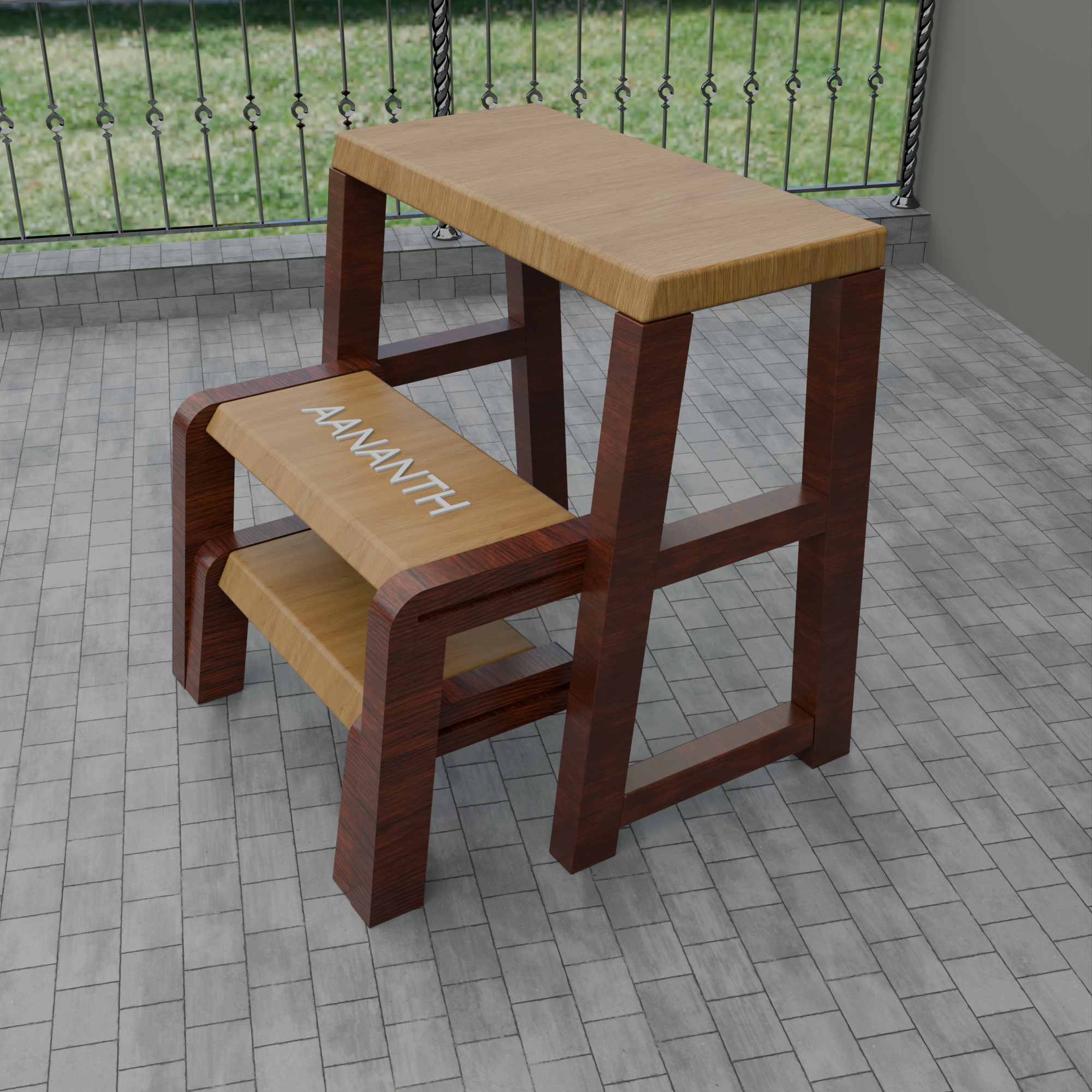 Step-Up Transformer | 2-in-1 Folding Library Ladder, Study Stool