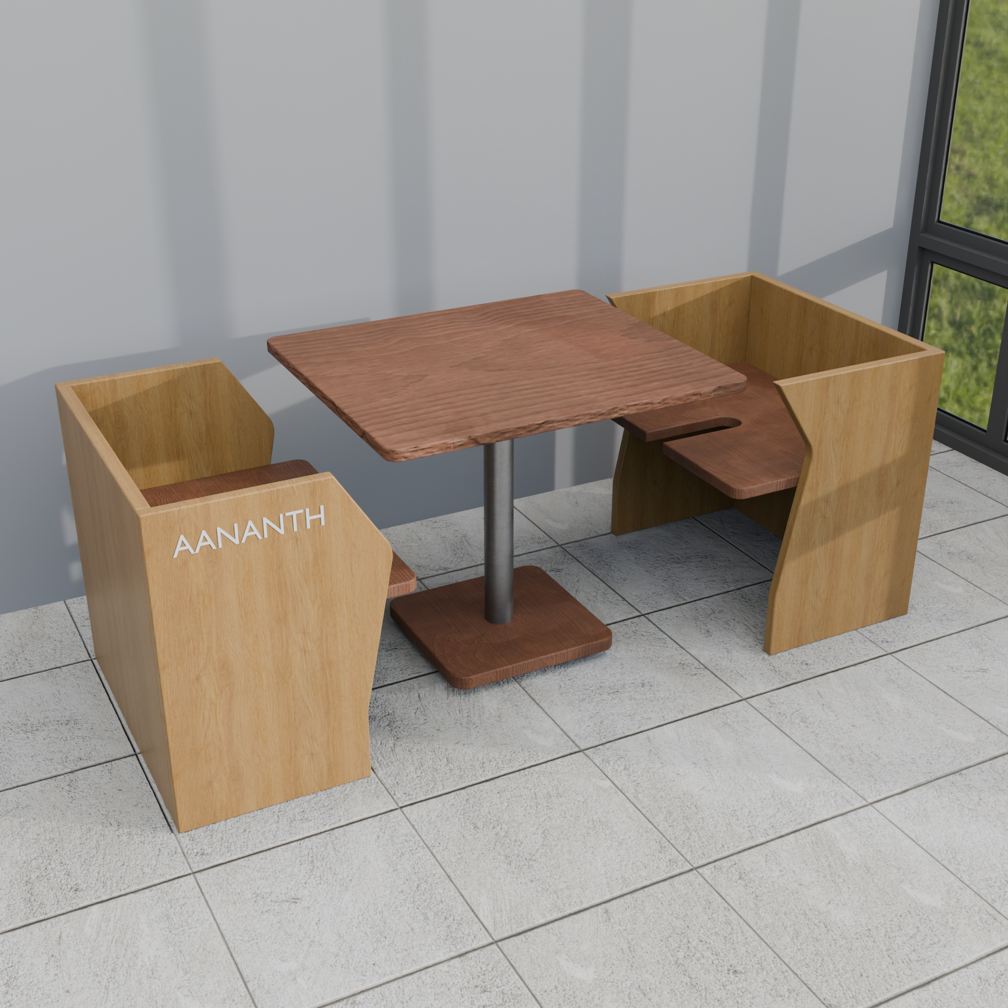 Compact Nested Dining Set | 3-Piece Space-Saving Breakfast Table