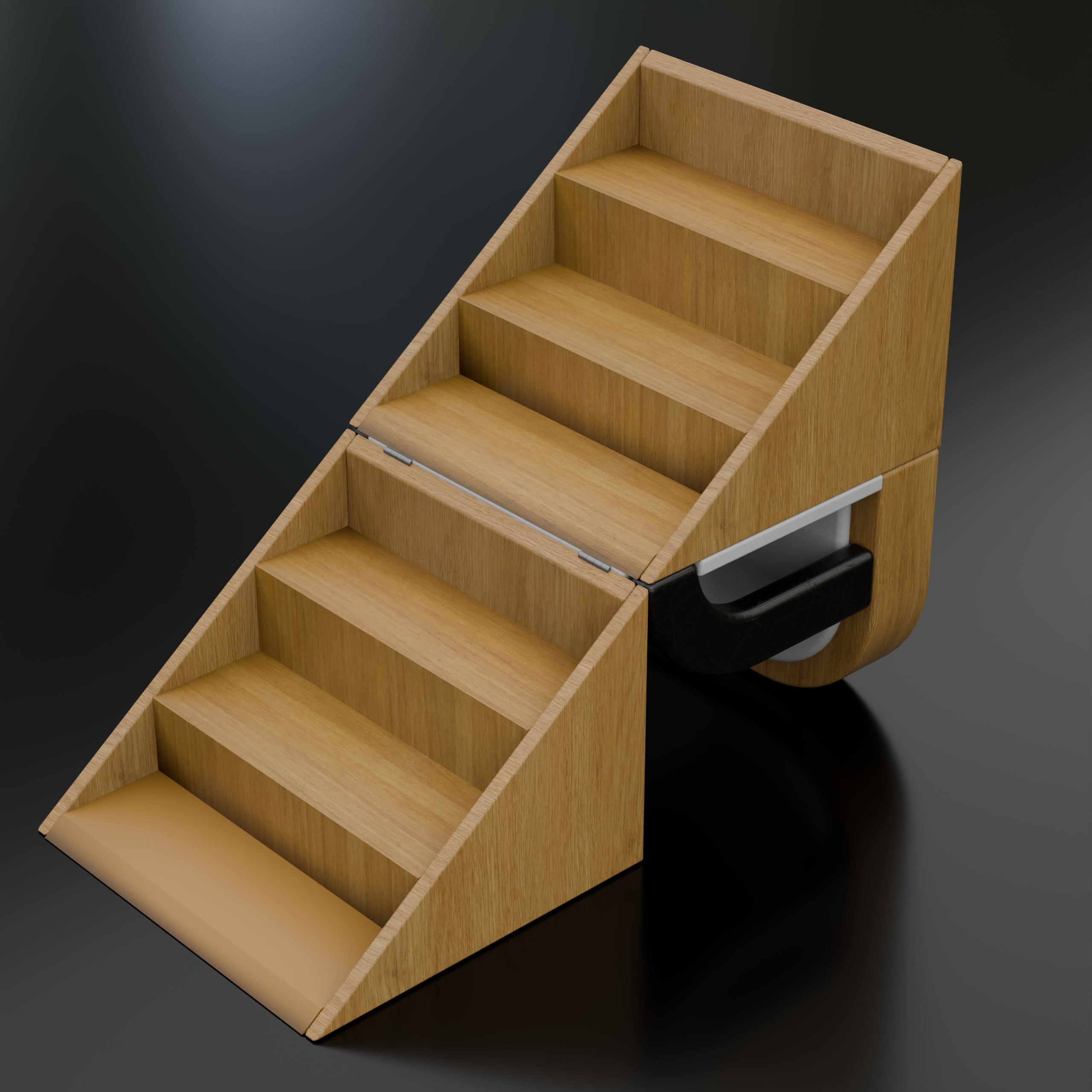 Heritage 2-in-1 Library Chair | Premium Convertible Folding Step-Ladder