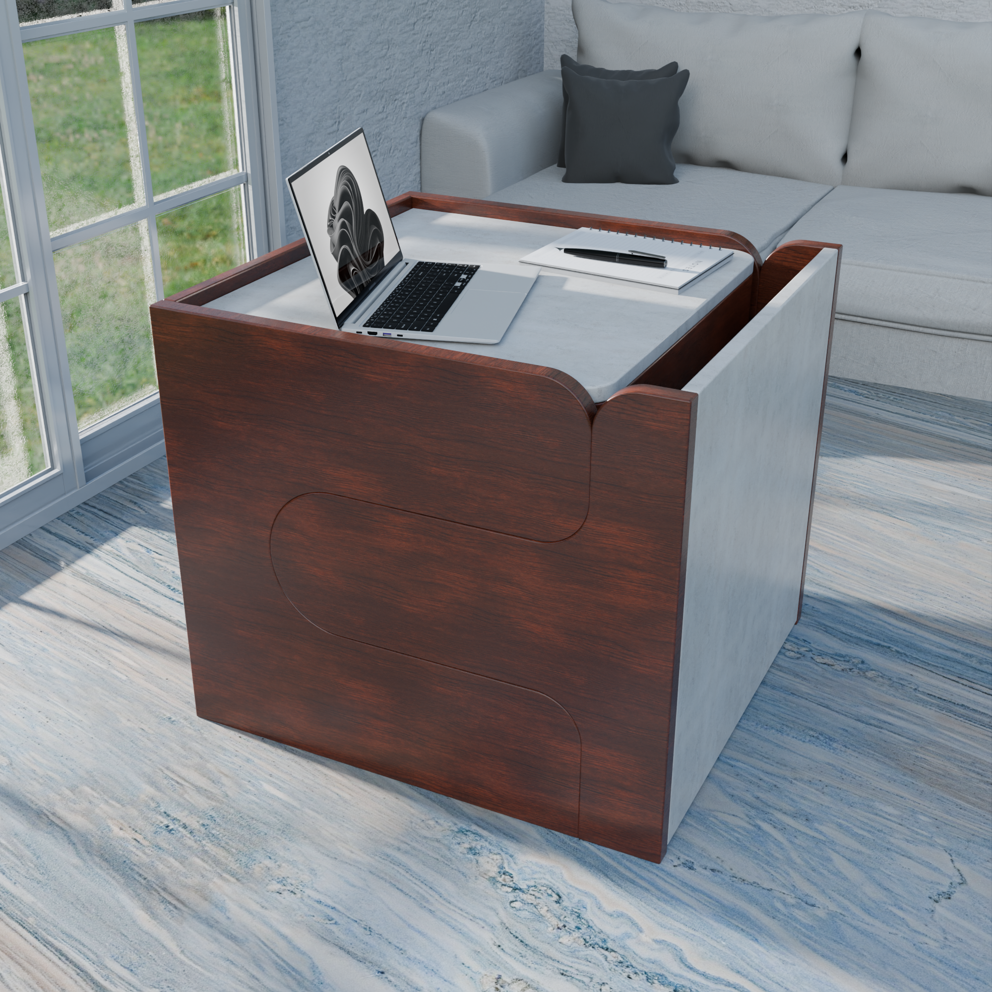 Dual-Drawer Nested Study Station | All-in-One Compact Workstation