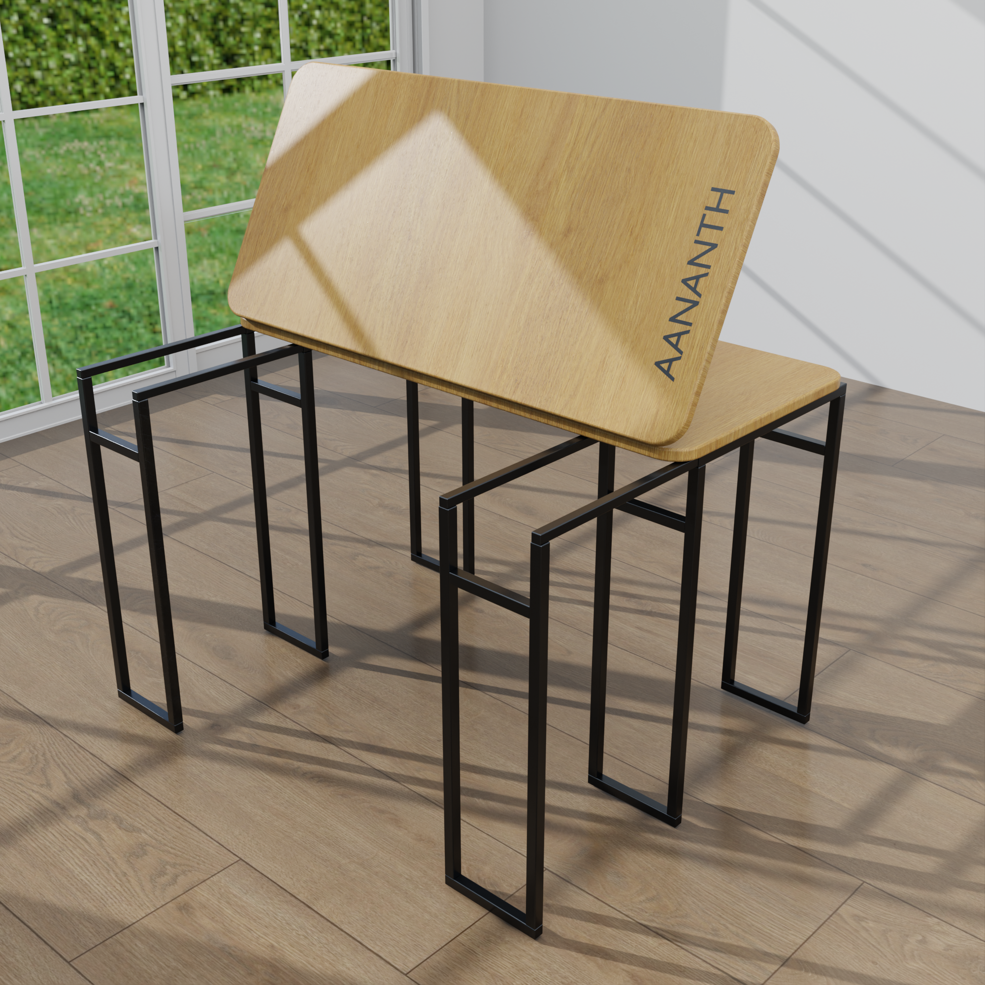 Versa-Slide Expandable Station | 2-in-1 Study Desk & 6-Seater Dining Table