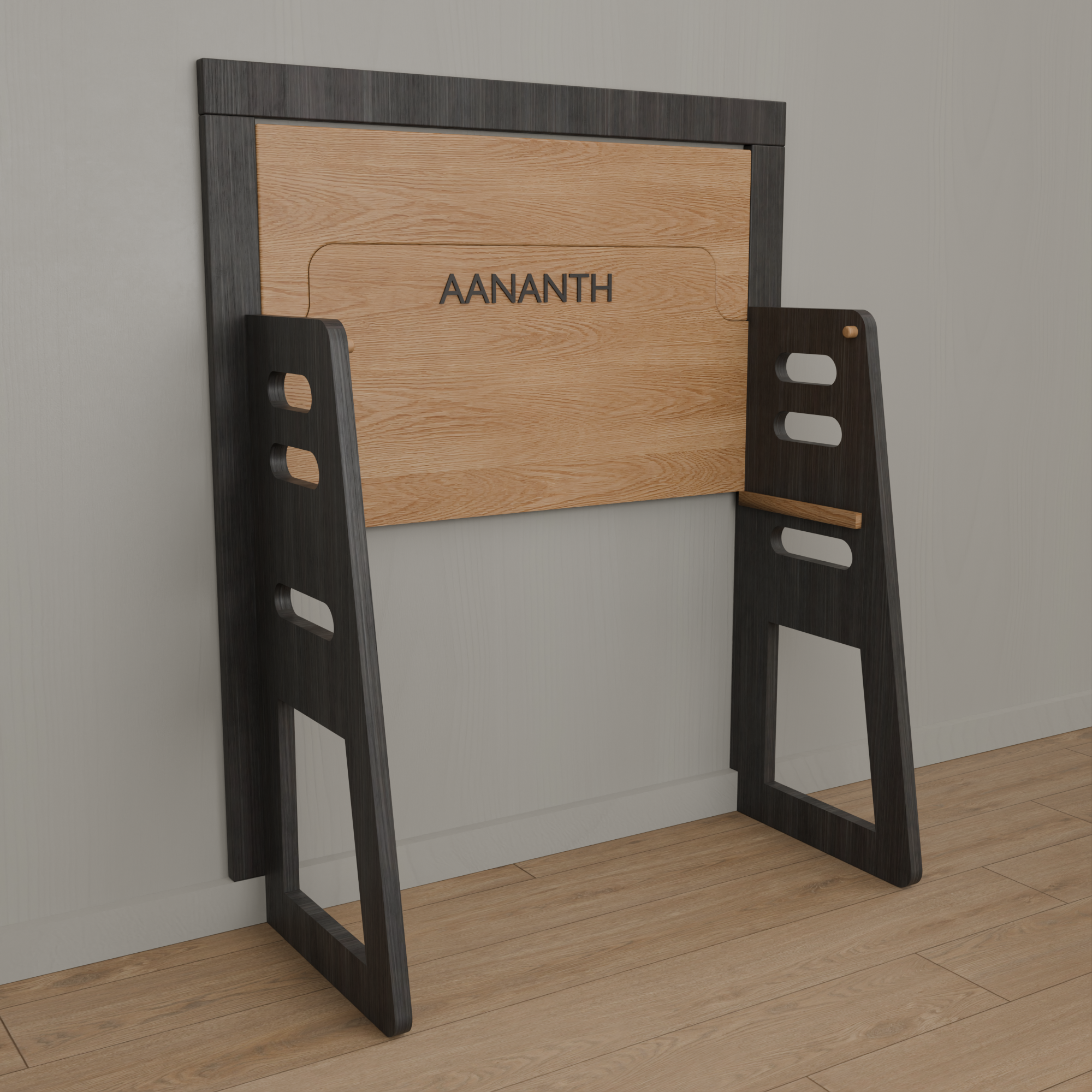 Dual-Tier Aero-Desk | Wall-Mounted Folding Double Workstation
