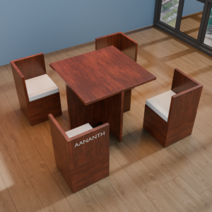 Quad-Nest Compact Dining Set | 5-Piece Space-Saving Coffee & Dining Station