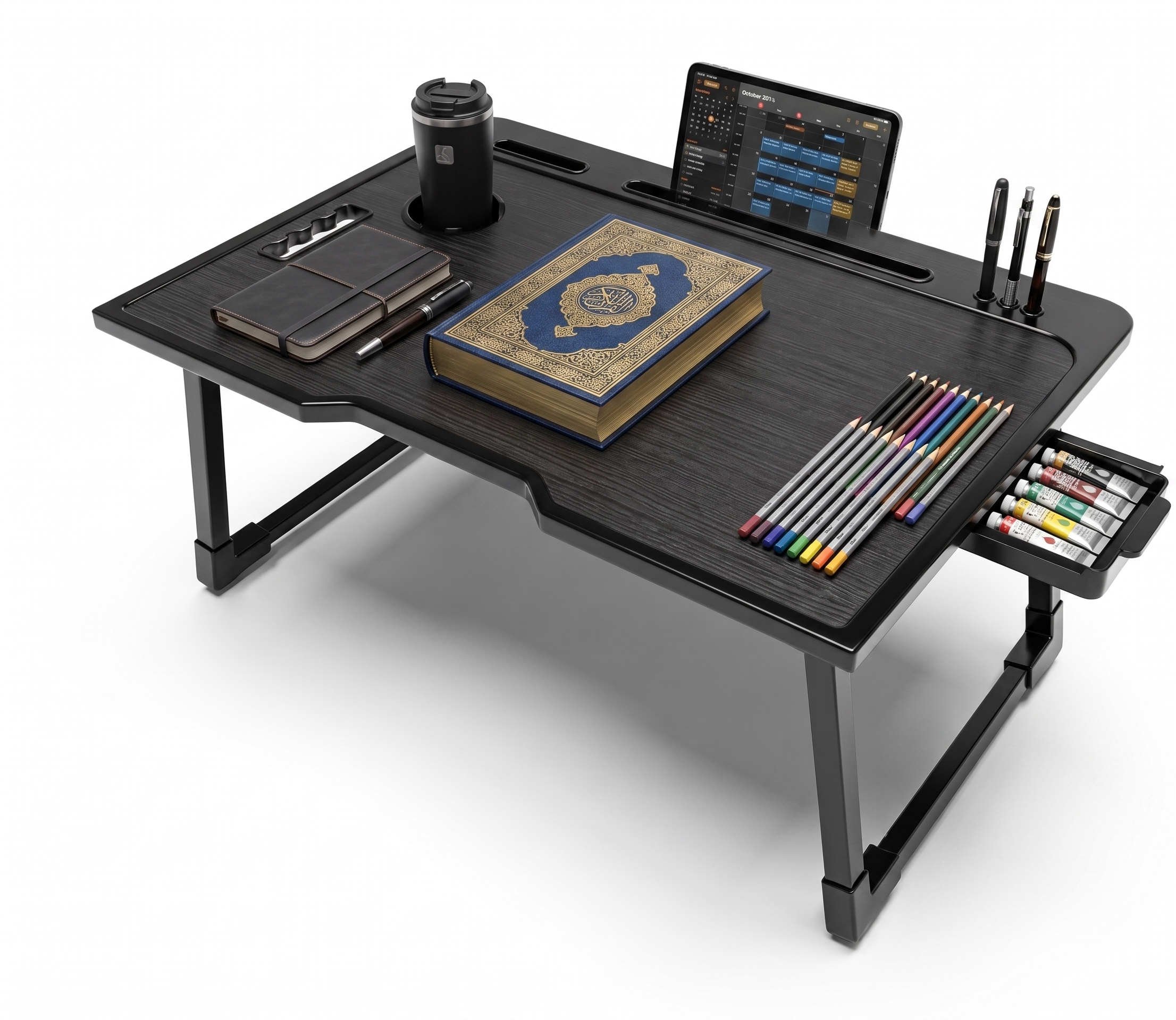 Junior Smart-Study Lap Desk | Portable Folding Bed Table for Kids