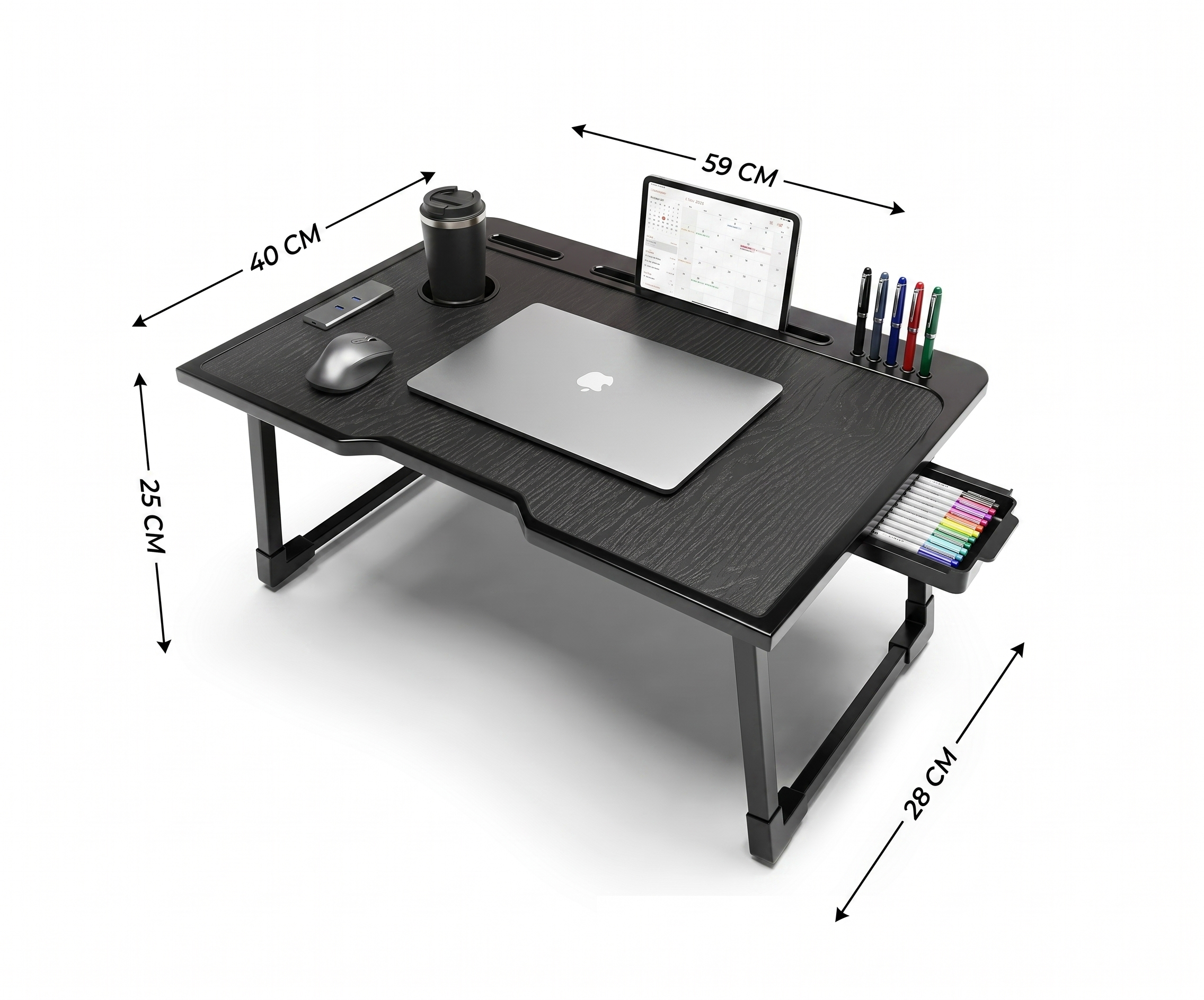 Junior Smart-Study Lap Desk | Portable Folding Bed Table for Kids